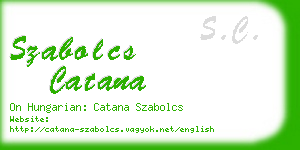 szabolcs catana business card